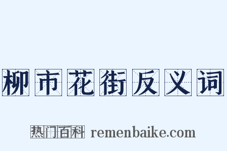 柳市花街反义词是什么意思的图片